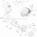 Engine, Gas Tank & Frame Assembly Diagram and Parts List for 33005 270000001-270999999 - 2007 Lawn Boy Snow Blower